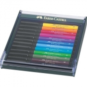 Zestaw Faber-Castell Pitt Artist Pen Brush, 12 kolorów - kol. podstawowe (267421)