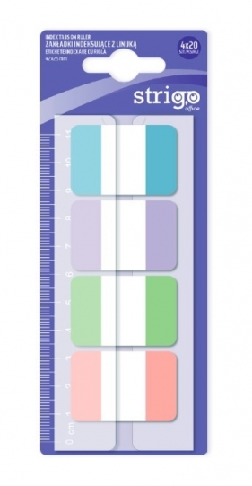 Strigo, Zakładki indeksujące z linijką - 4 kolory
