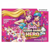 Blok rysunkowy A4/20 kartek biały Barbie Video Games382103