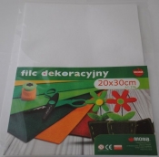 Filc w arkuszach Mona 20cm x 30cm. Kolor biały 5 sztuk