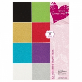 Zestaw papierów brokatowych A4 PAPERMANIA (16 kartek) - PMA-173201