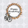 Karnet Swarovski kwadrat Urodziny rowerCL0210