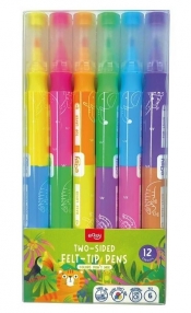 Mazaki warstwowe dwustronne 12 kolorów EASY