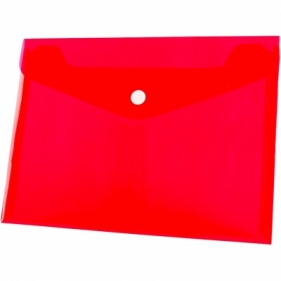 Teczka/koperta plastikowa na guzik Tetis A5 - czerwona (BT610-C)