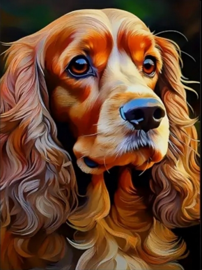 <img src='https://webimage.pl/pics/215/1/d5906196031215.jpg' style='height:440px' /> Diamentowa Mozaika Pies Cocker Spaniel Portret NO-2003121