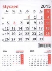 Kalendarz 2015 Biurkowy Mini - <br />
