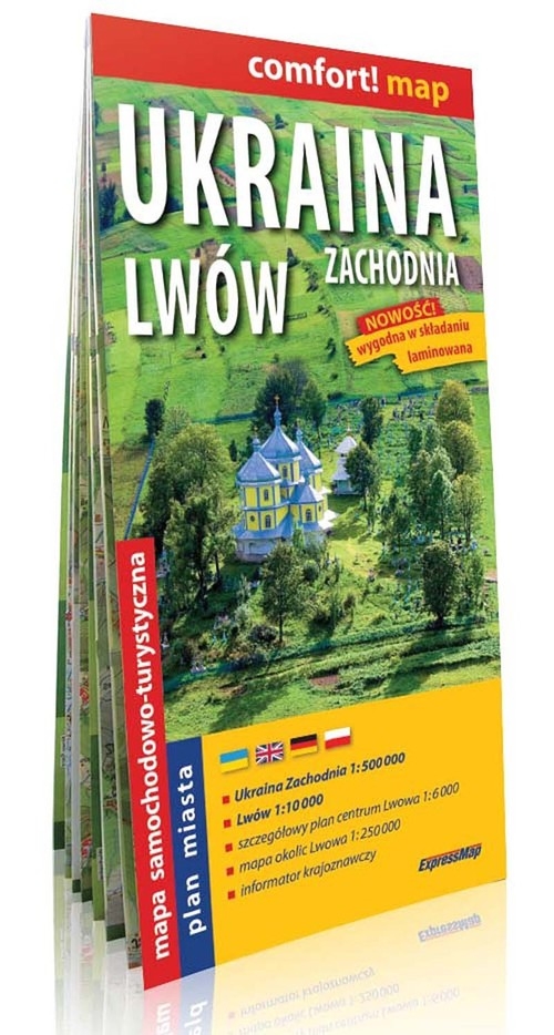 Ukraina Zachodnia Lwów 1:500 000 Mapa laminowana
