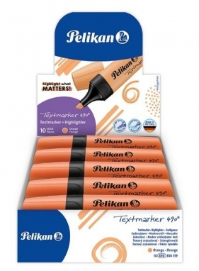 Zakreślacz 490 pomarańczowy (10szt)