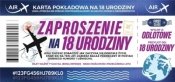 Zaproszenie Urodziny 18 (10szt)