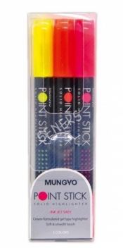 Zakreślacz Point Stick komplet 3 kolory MUNGYO