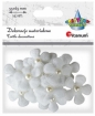 Ozdoba materiałowa Kwiaty 3D z perełką 15szt