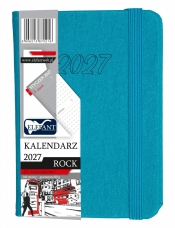 Kalendarz 2027 A7 tygodniowy Rock - turkusowy