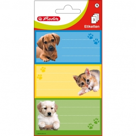 Naklejki na zeszyt - Pies/kot, 3 arkusze