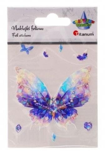 Naklejki foliowe motyl 70x60mm 8szt