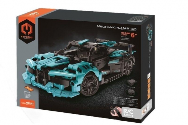 Klocki Wyścigówka R/C niebieska 439el