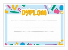 Dyplom A4 uniwersalny - Przybory 10szt