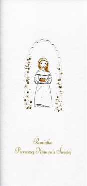 Karnet Komunia DL K13 Dziewczynka chleb (K13)