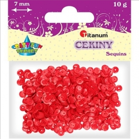Cekiny czerwone 7mm 10g
