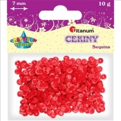 Cekiny czerwone 7mm 10g