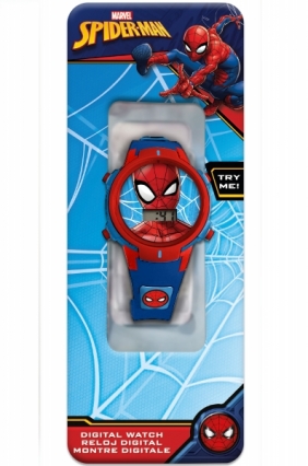 Zegarek cyfrowy ze światełkami LED - Spiderman (MV15764)