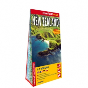 Nowa Zelandia (New Zealand) laminowana mapa samochodowo-turystyczna 1:1 000 000 - Opracowanie zbiorowe