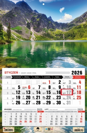 Kalendarz trójdzielny-jednodzielny 2026,1 szt.