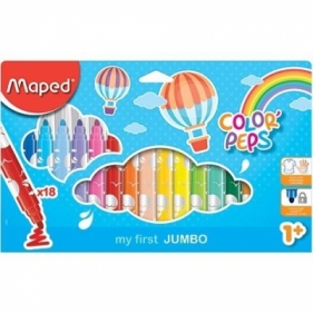 Flamastry Jumbo Colorpeps 18 kolorów MAPED