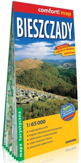 Bieszczady Mapa turystyczna 1:65 000