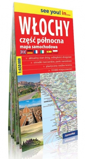 Włochy część północna mapa samochodowa 1:650 000