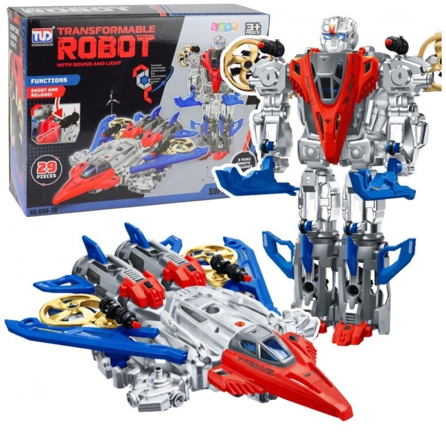 Robot myśliwiec bojowy światlo dźwięk 2w1