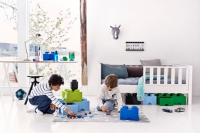 Lego, pojemnik klocek Brick 2 - Niebieski (40021731)