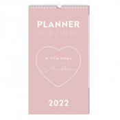 Kalendarz 2022 Planer Rodzinny ścienny 25x45cm - Miłość