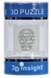 Puzzle 3D Czaszka srebna