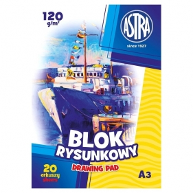 Blok rysunkowy Astra A3/20k 120g/m2, 10 szt.