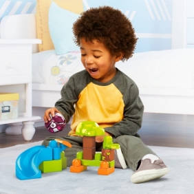 Mega Bloks First Builders - Klocki A kuku Zestaw Zjeżdżalnia i Panda (GKX66/GKX68)
