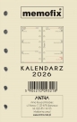 Wkład kalendarzowy 2026 Memofix A6 TDW