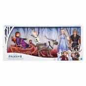 Lalki Frozen Zestaw Bohaterów z saniami (E5517)
