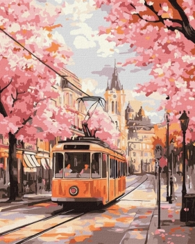 Malowanie po numerach - Różowa ścieżka 40x50cm