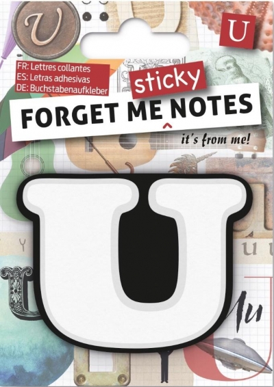Forget me sticky - notes kart samoprzylepnych litera U
