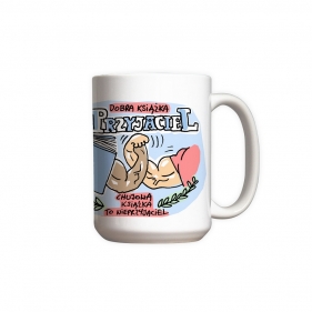 Kubek duży (440 ml) – WILQ Dobra książka to przyjaciel…