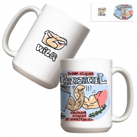 Kubek duży (440 ml) – WILQ Dobra książka to przyjaciel…
