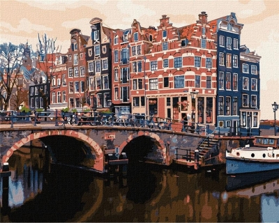 Malowanie po numerach - Uroczy Amsterdam 40x50