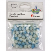 Koraliki plastikowe 10mm niebieskie ombre 50szt