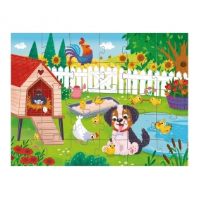 Puzzle - Pies i kurczaki, 30 el. (DOB2220)