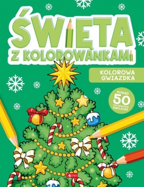 Święta z kolorowankami Kolorowa gwiazdka