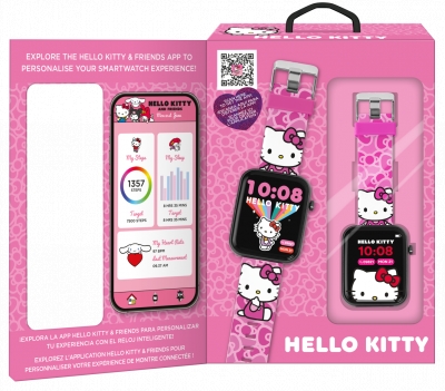 <img src='https://webimage.pl/pics/220/3/d8435507893220.jpg' style='height:440px' /> Smartwatch z Bluetooth Hello Kitty 12 funkcji i aplikacja Hello Kitty HK50264