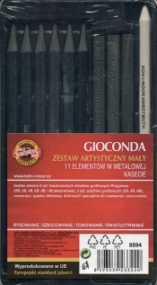 Zestaw artystyczny mały Gioconda 11 elementów w metalowej kasecie