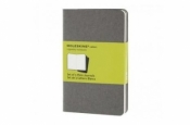 Zestaw 3 zeszytów Cahier Journals 9x14 gładki szar
