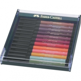 Zestaw Faber-Castell Pitt Artist Pen Brush, 12 kolorów - kol. ziemi (267422)