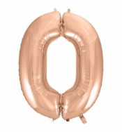 Balon foliowy Godan różowo-złoty cyfra 0 45 cali 45cal (hs-c45rzo)